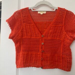 Rebellion Orange Crochet Top